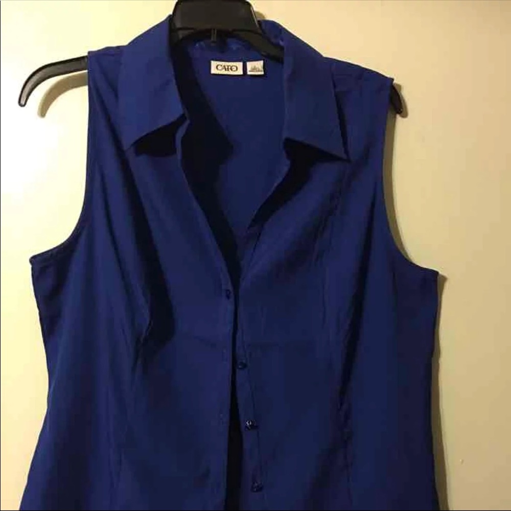 Button up sleeveless shirt